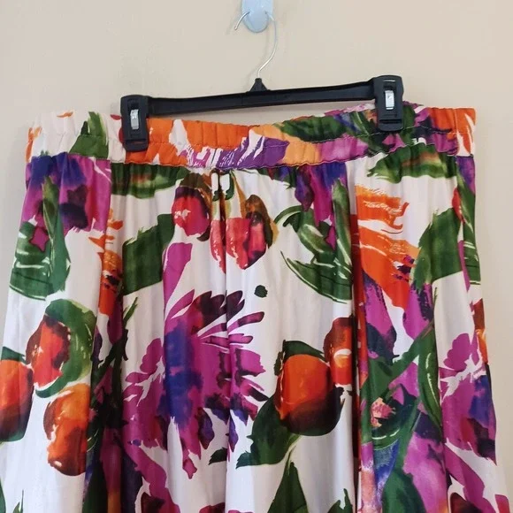 Studio Ey 2X Skirt Maxi Aline Floral Wedding Guest Colorful Party Pull‎ On